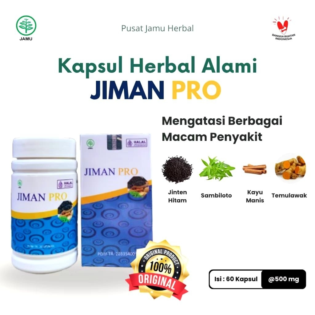 JIMAN PRO Kapsul Herbal Asli Obat Herbal Mengatasi Berbagai Macam Penyakit