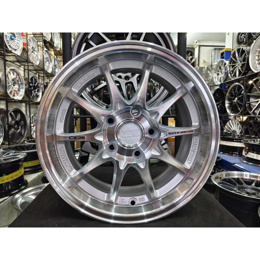 Velg CE28 Ring15X7 Hole.5 Pcd..114,3 Offset.38 Silver Polihs