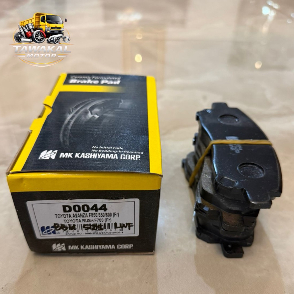 KAMPAS REM DEPAN / BRAKE PAD MK D0044 AVANZA XENIA APV RUSH TERIOS 100% ASLI MK KASHIYAMA CORP