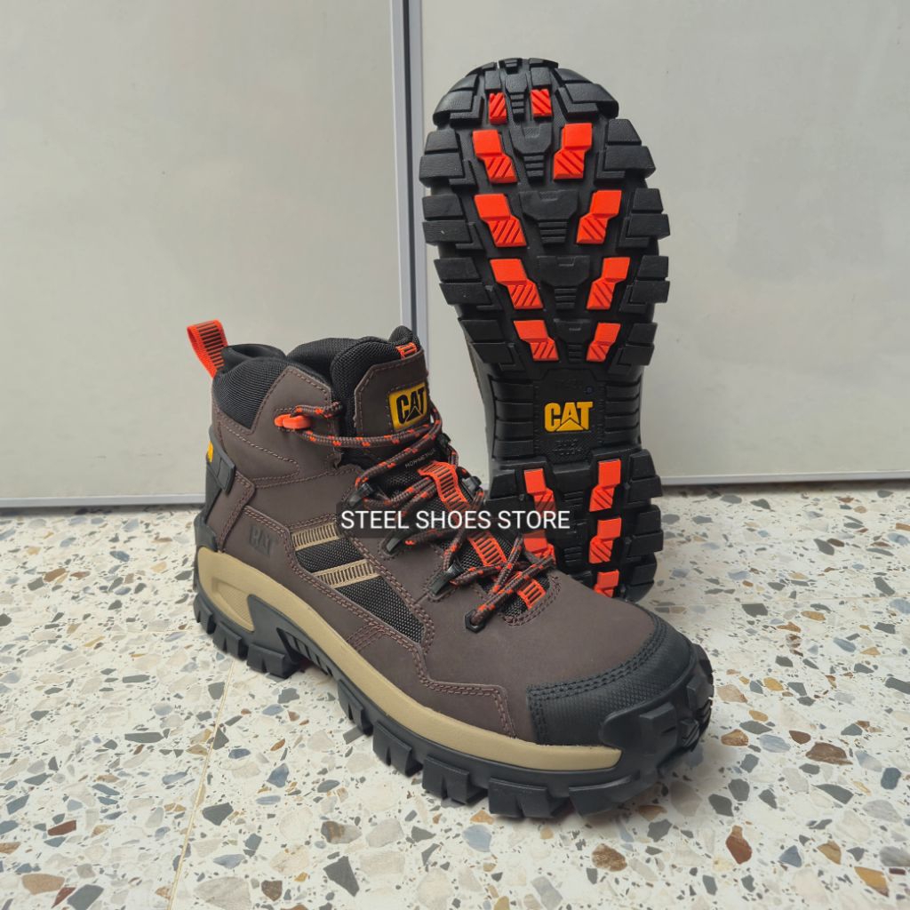 Caterpillar Men's Invader Mid Vent Bungee Cord Composite Toe Work Boot Original