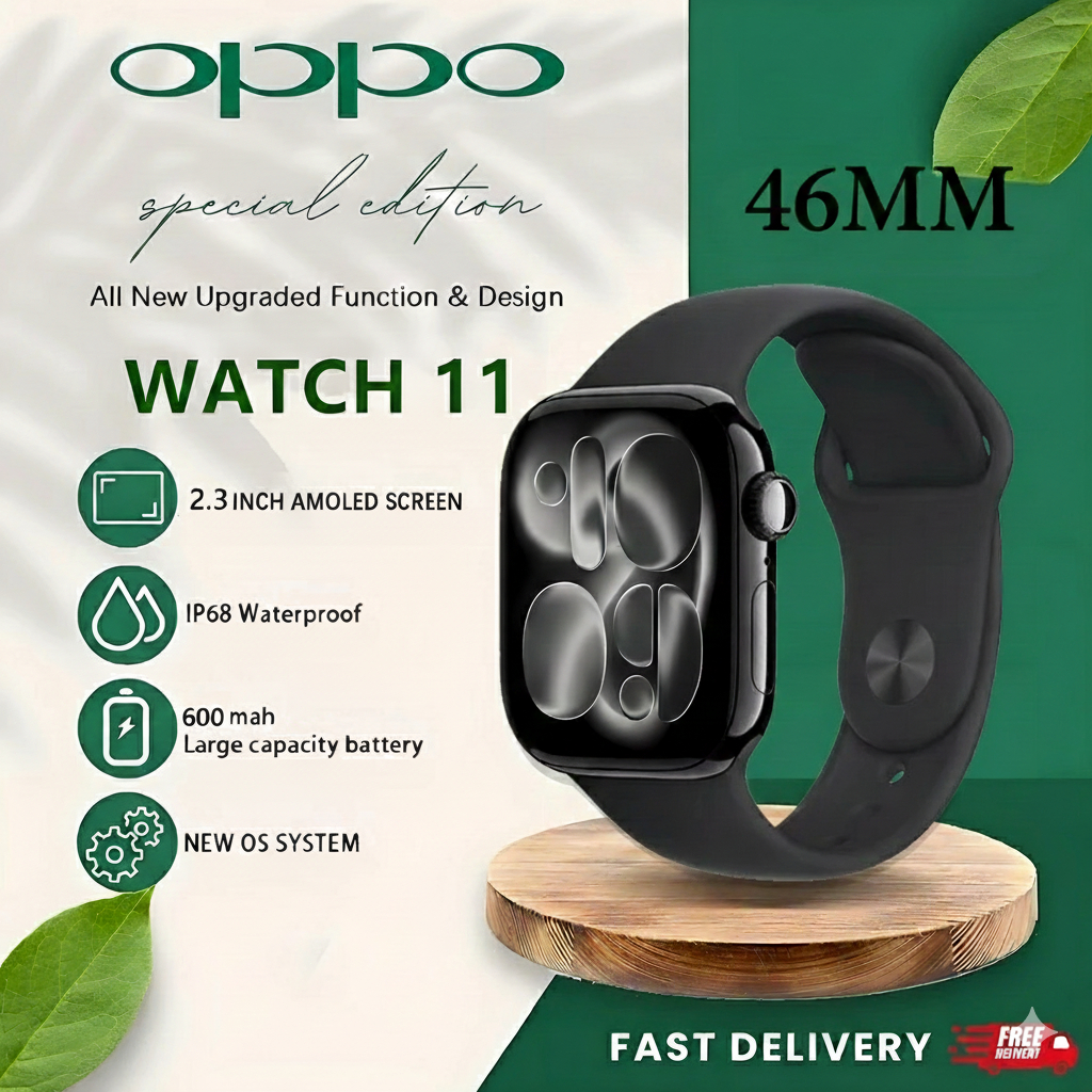 [COD] ORI OPPO Watch 11 Pro Max SmartWatch 2.3 inci HD AMOLED Display Bluetooth phone Call Waterproo
