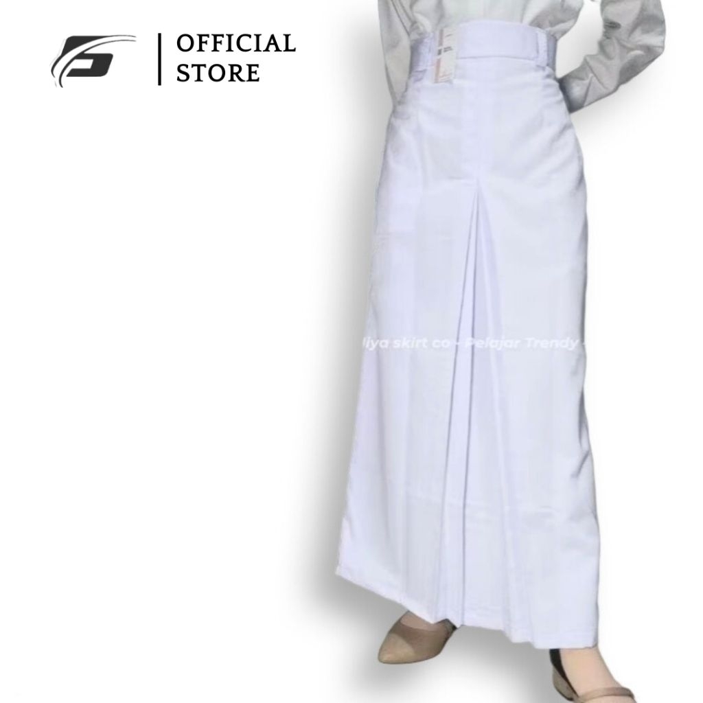 Rok Span Panjang Belah 1 Depan Wanita - Coklat Pramuka (R1)