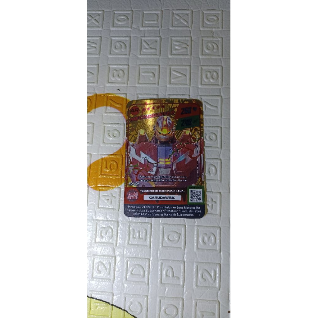 Kartu Langka Boboiboy Mecha gentar Gold AR