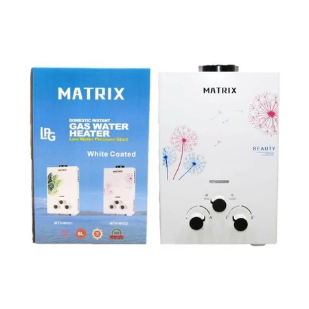 Water Heater Gas Finito Matrix LED/Non LED-Tempered Garansi