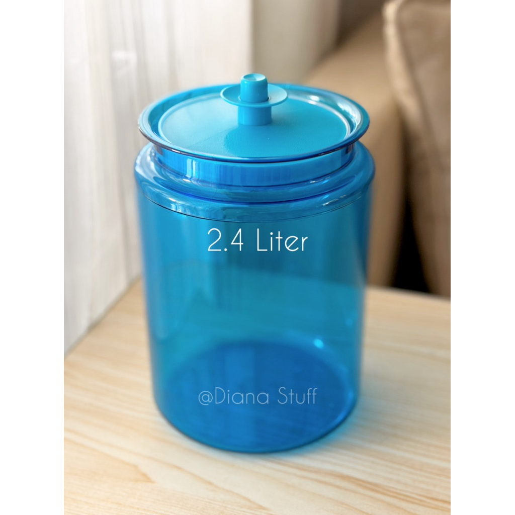 Toples Kristal CP counterpart Biru 2.4L tupperware new