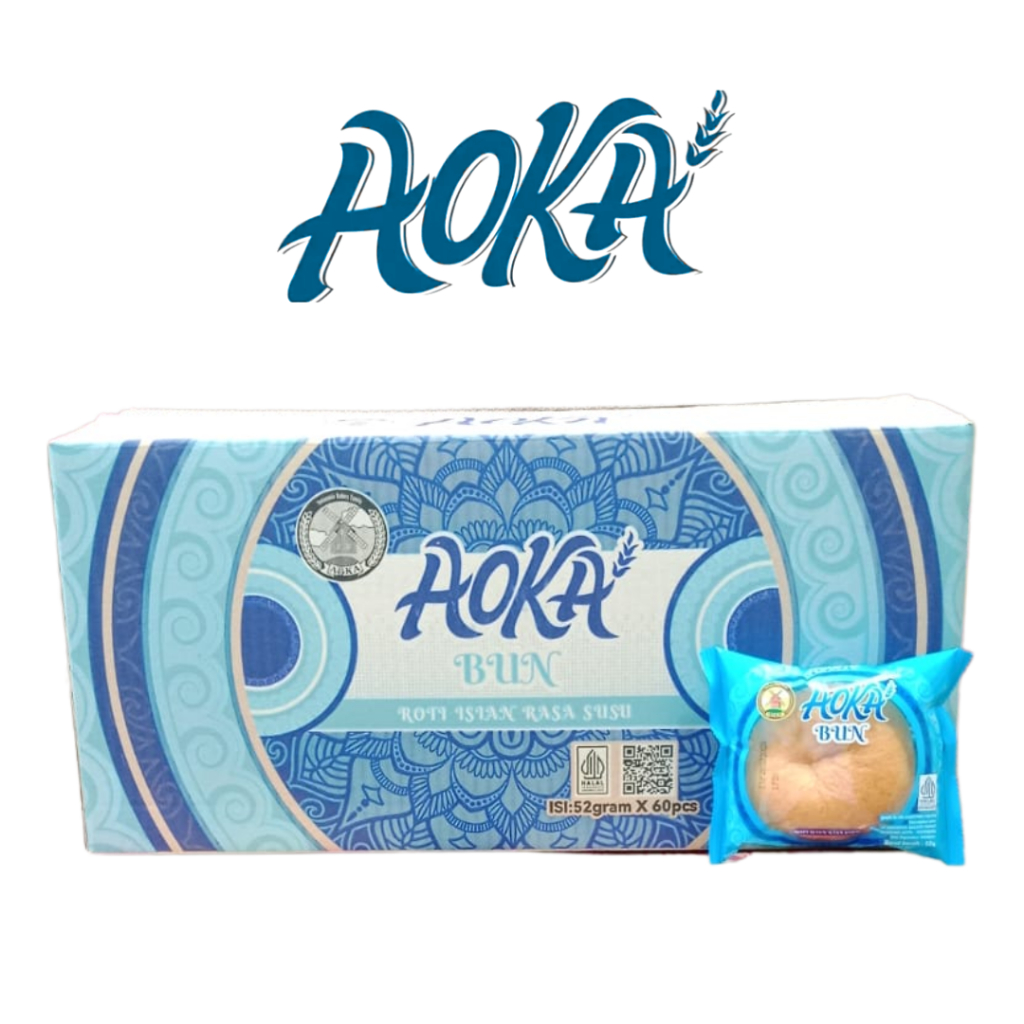 [VIBES] AOKA ROTI BUN RASA SUSU VARIAN TERBARU 1 DUS ISI 60 PCS