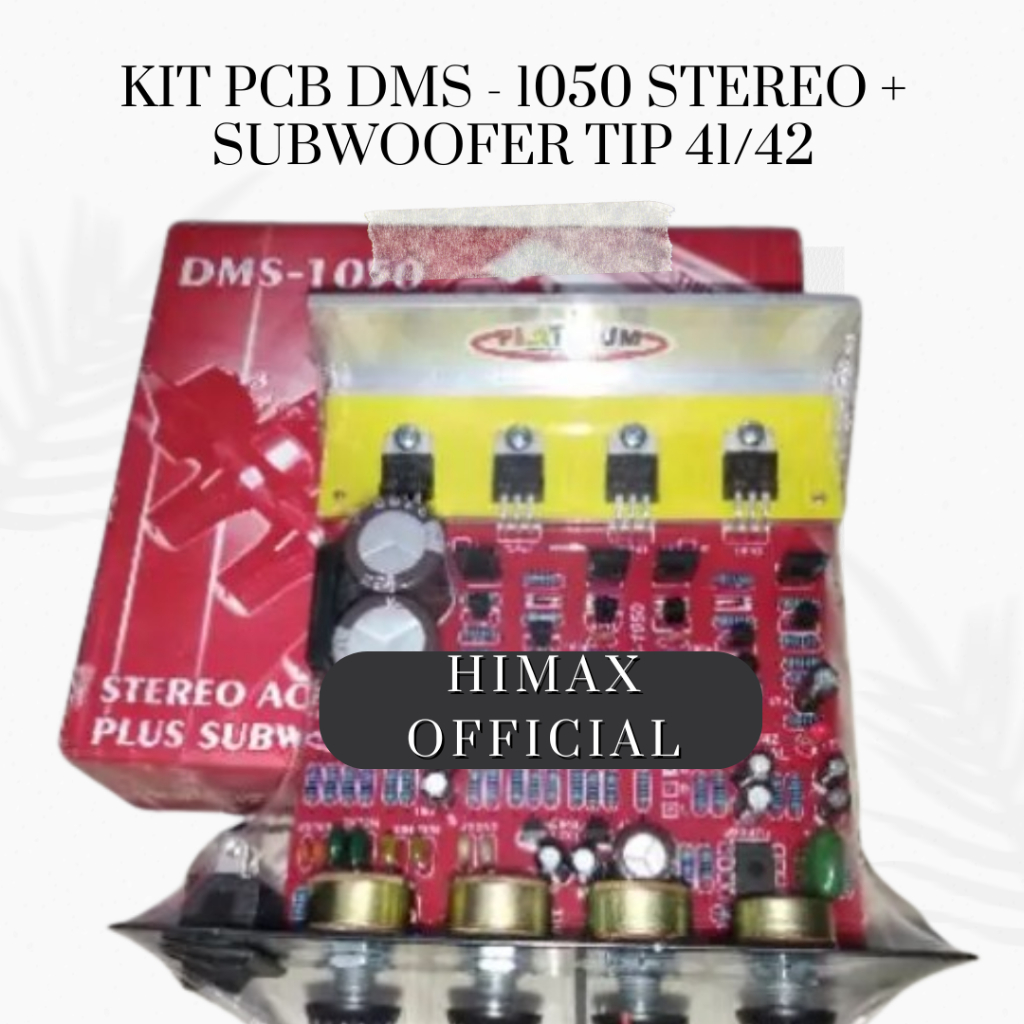 Kit PCB Speaker Aktif Stereo Subwoofer DMS-1050 Platinum | Board Audio Mixer Amplifier TIP41 TIP42 |