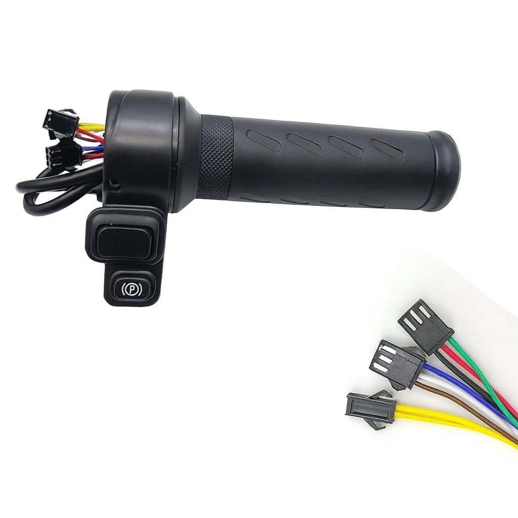 Handle Gas Sepeda Listrik 3 Speeddengan Tombol Parkir / Throttle Gas Sepeda Listrik3 Speed Co