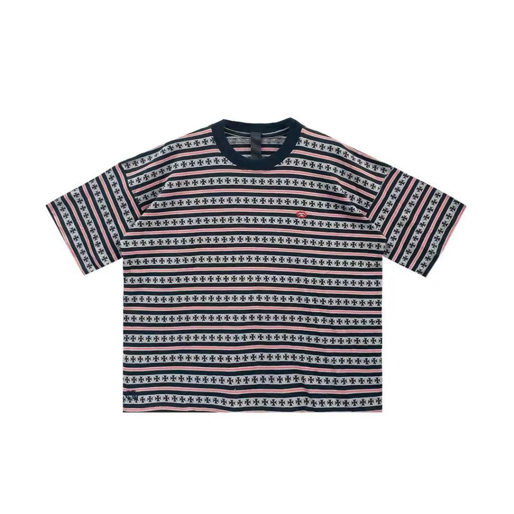 Chomper Stripe Tee Shirt - CH Matty Boy - Black / Blue