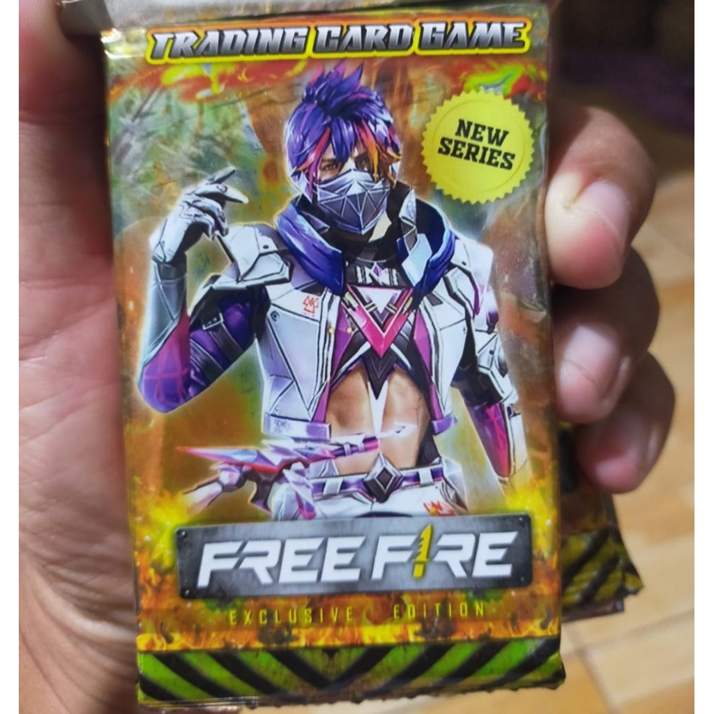 Mainan anak kartu trading card game FF kemasan sachet murah harga per sachet kartu ff