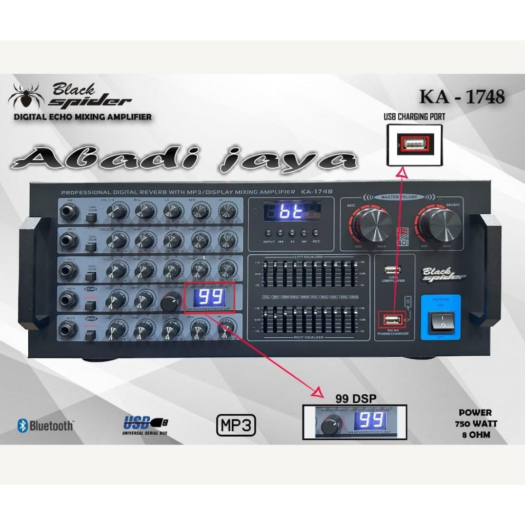 amplifier black spider ka1748 / blackspider ka 1748 original