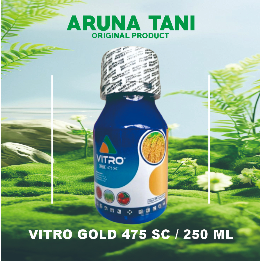 VITRO GOLD 475 SC 250 ml  - Fungisida Azoksistrobin, Difenokonazol, Piraklostrobin Dilengkapi ZPT
