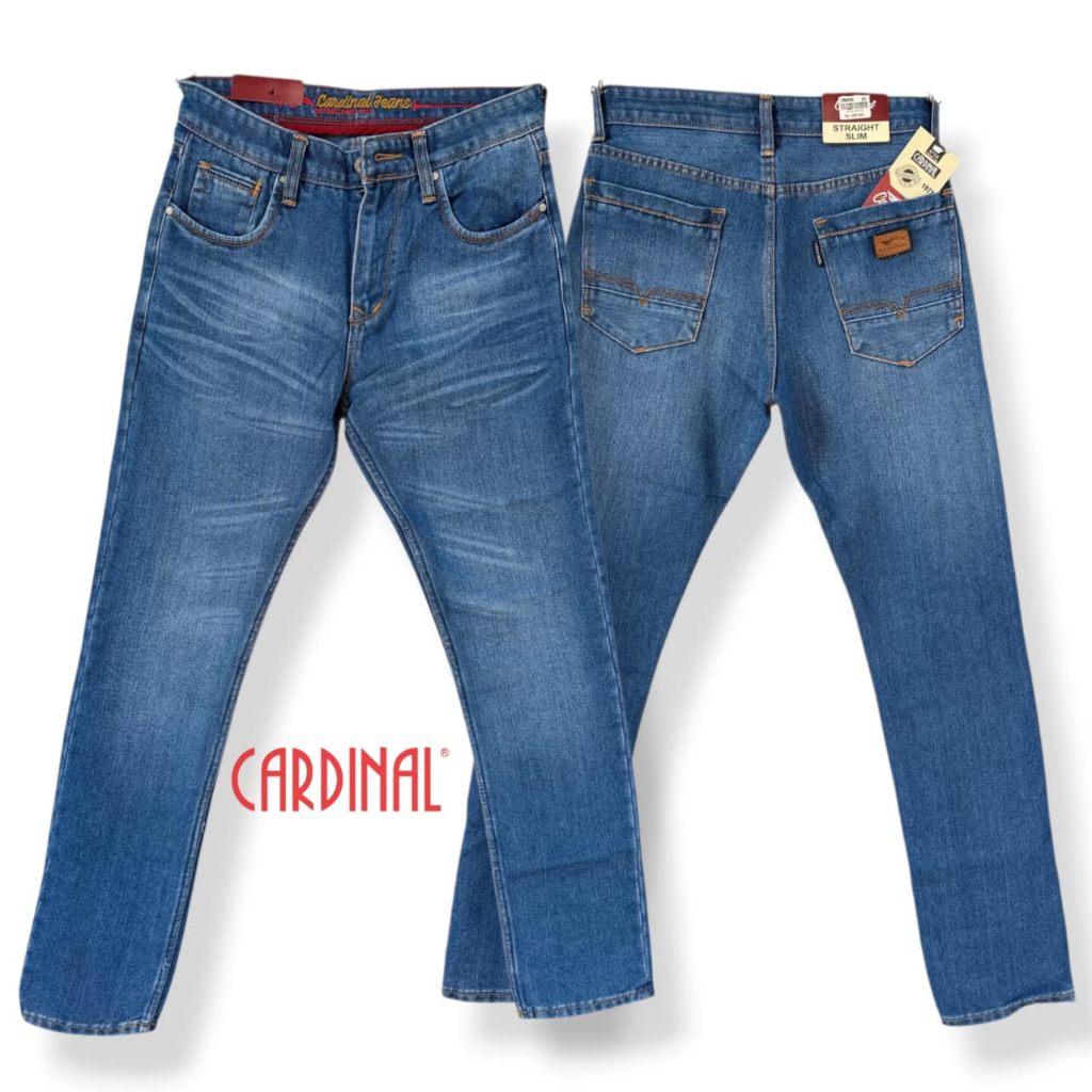 Celana Jeans Cardinal Panjang Pria//Celana Cardinal Regular Standar//Bahan Denim Impor