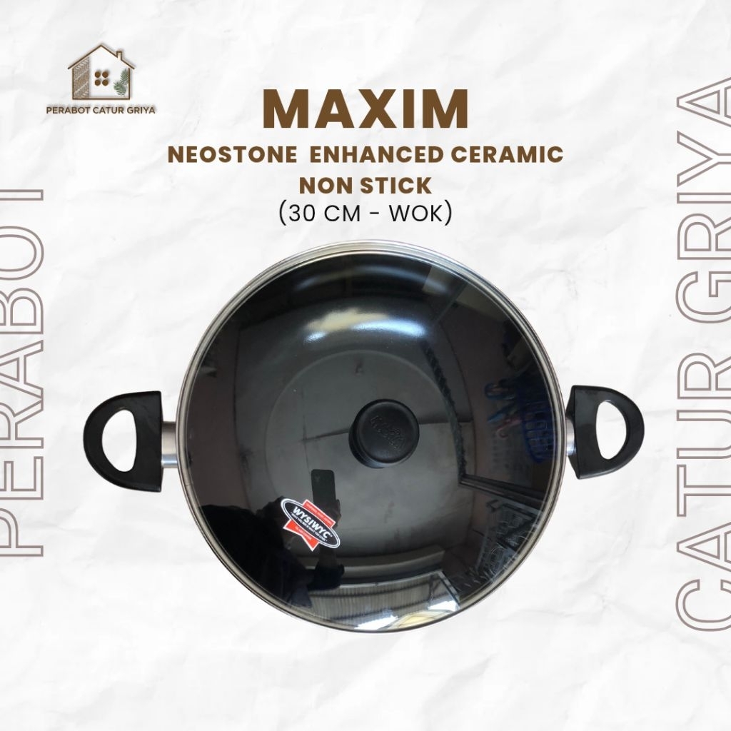 30 cm - Wajan Maxim Neostone+ Enhanced Ceramic Nonstick Wok