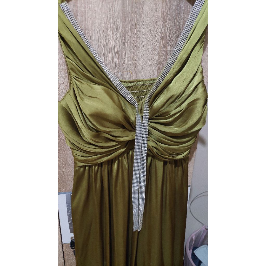 Preloved Dress Silk hijau