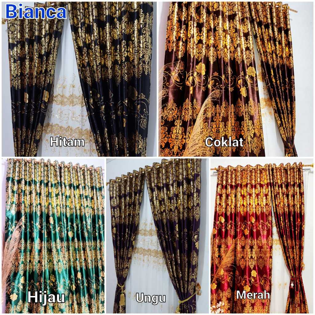 Gorden Blackout Print Emas Motif Mewah