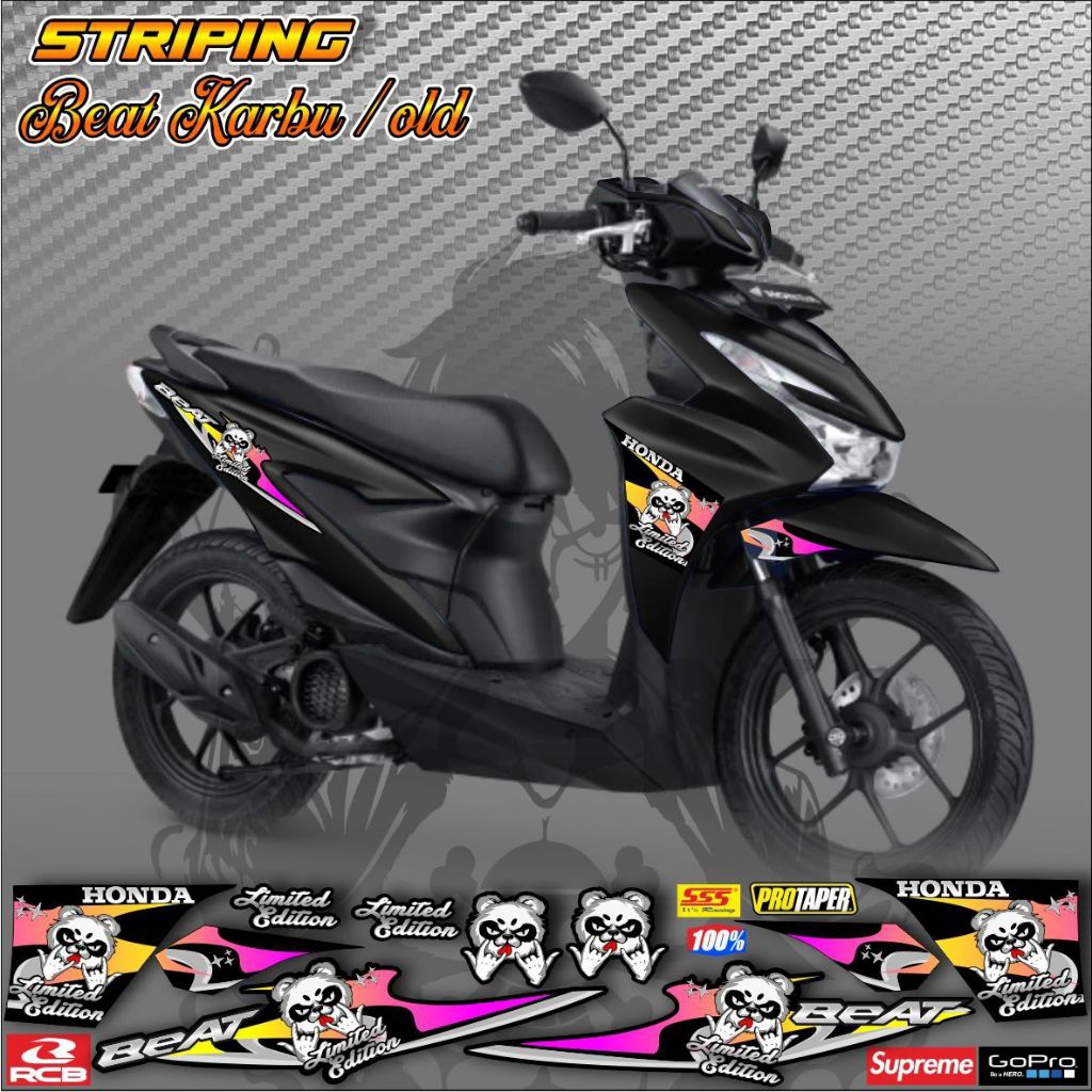 Striping Honda Beat Old/Stiker Honda Beat Old/Lis Body Motor Honda Beat Old