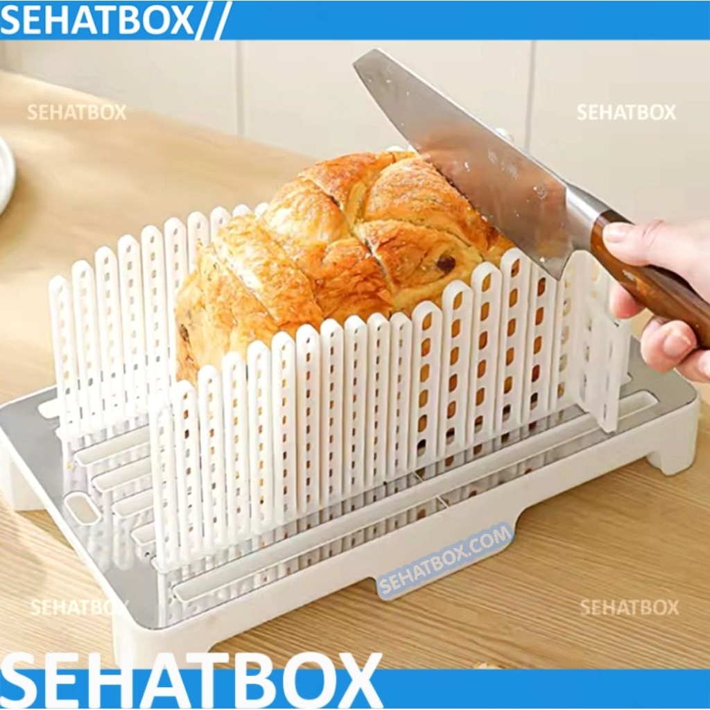 Bread Toast Slicer Aligner SEHATBOX Alat Pelurus Potongan Roti Tawar Bread Loaf ( Bisa Utk Pisau Cut