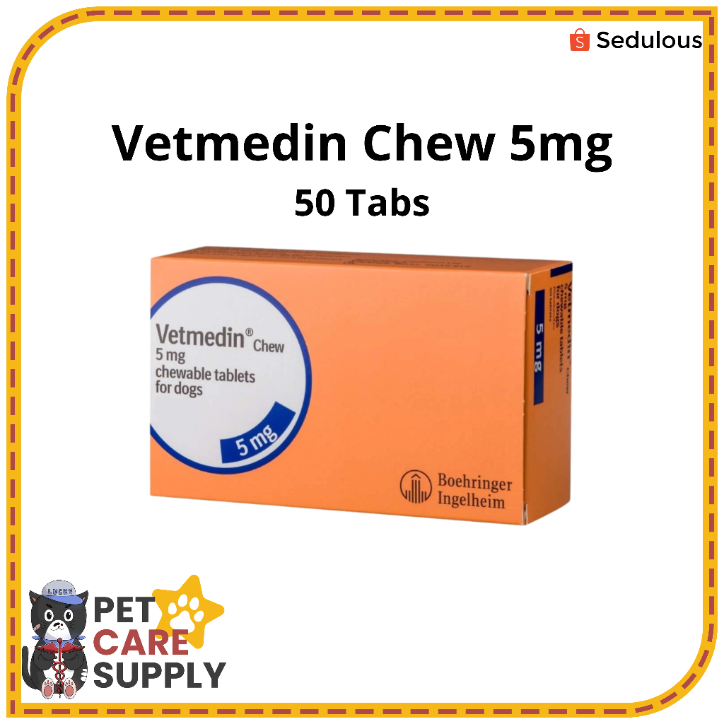 Vetmedin 5mg Obat Jantung Anjing (1 Box 50 Tablet) original