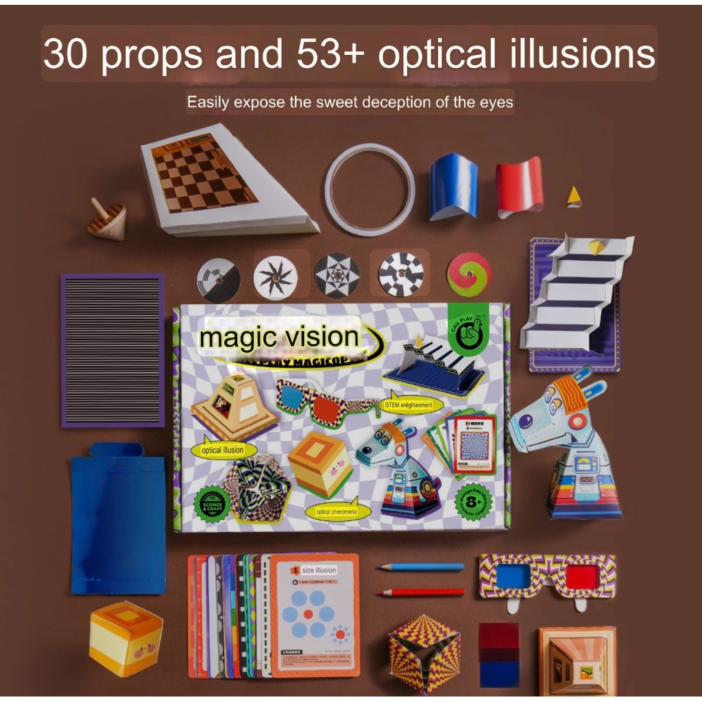 DIY Magic Vision optical illusion toys science optical anak ilmu pengetahuan