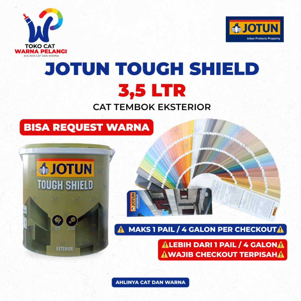 Cat Tembok Exterior JOTUN Tough Shield 3,5 Liter (5 KG) | Cat Jotun Tembok Luar Tough Shield 3,5 Ltr