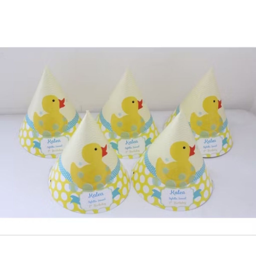 12 pcs topi kerucut bebek / topi kerucut ultah / topi kerucut ulang tahun