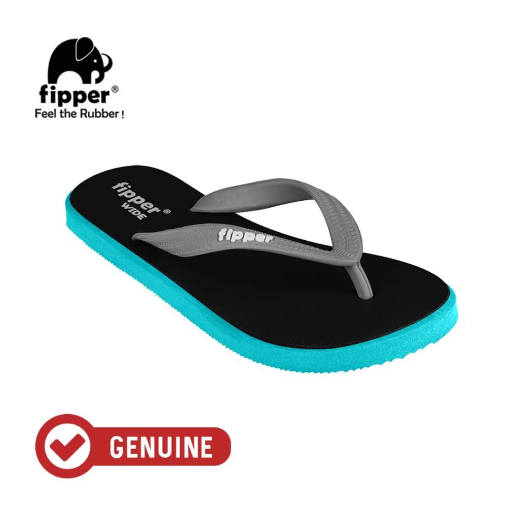 Fipper - Wide Black/ Turquoise/ Greylight