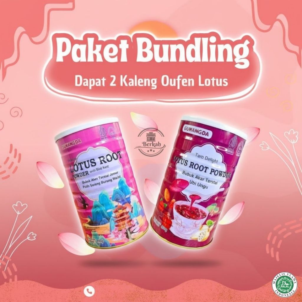 Promo Beli 1 Gratis 1 - Oufen Lotus Root Powder | Rasa Ubi Ungu & Sarang Burung