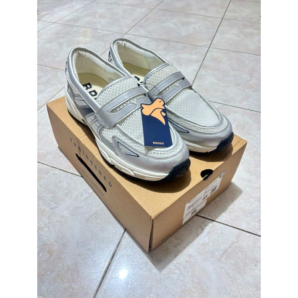 BRODO Ace Neptune Loafers Silver Grey size 45