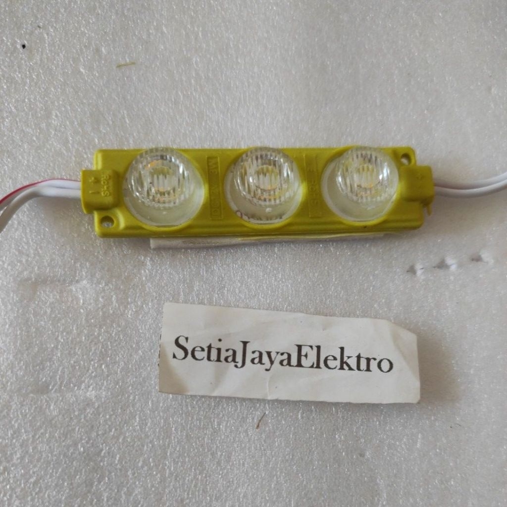 KUNING lampu LED 3 mata jumbo 3 watt 12 volt per biji