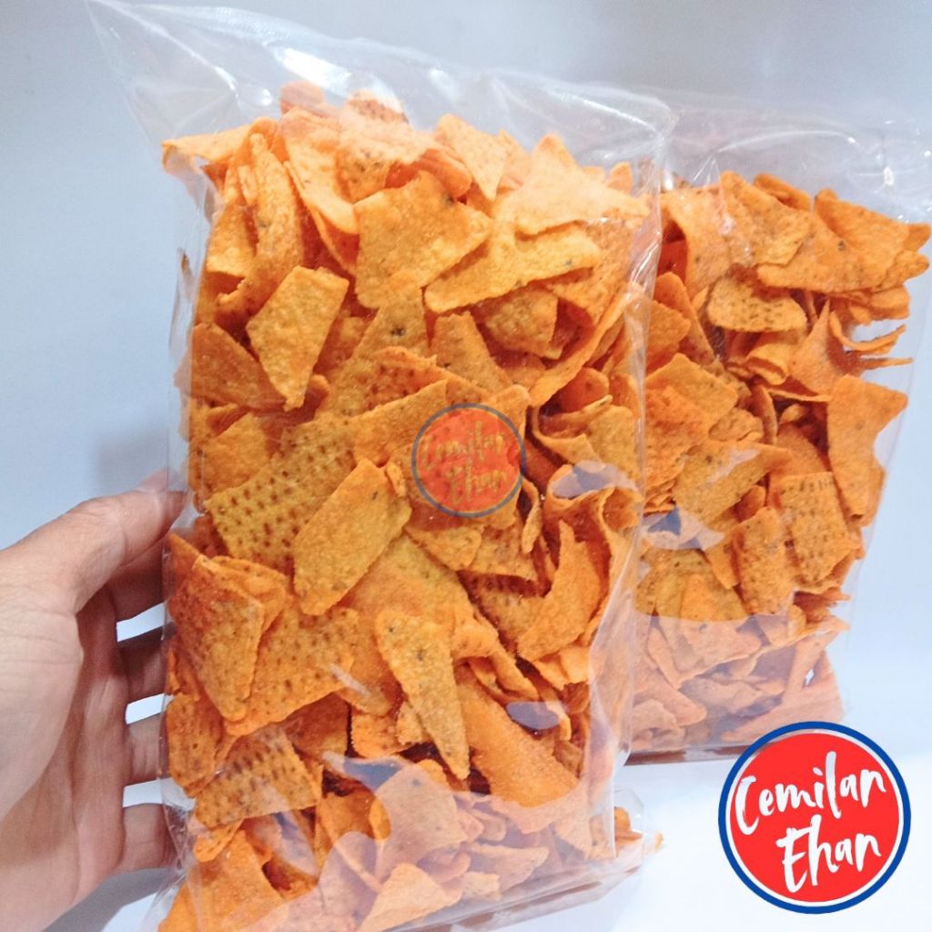 Keripik Tortilla -  Happy Tos Tortila Jagung BBQ Balado Snack Kiloan