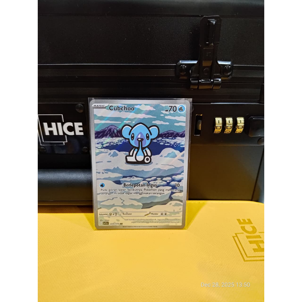 Cubchoo AR (223/172) Pokemon Indonesia ~ Hitam Putih SV11S