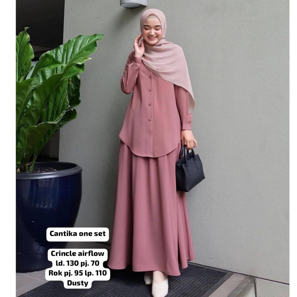 JUMBO LD 130 cm SETELAN BAJU DAN ROK WANITA JUMBO LD 130 cm CANTIKA SETELAN BAJU WANITA