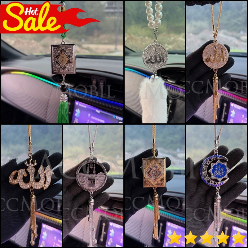 Gantungan Spion Muslim ALFAZ ALLAH Mobil Bling Bling Premium Series
