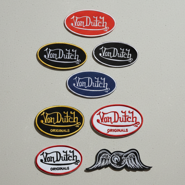 Patch Bordir Kualitas Terbaik 5x10cm untuk Rompi Jaket Hoodie Kemeja Celana Jeans Kaos Logosponsor E