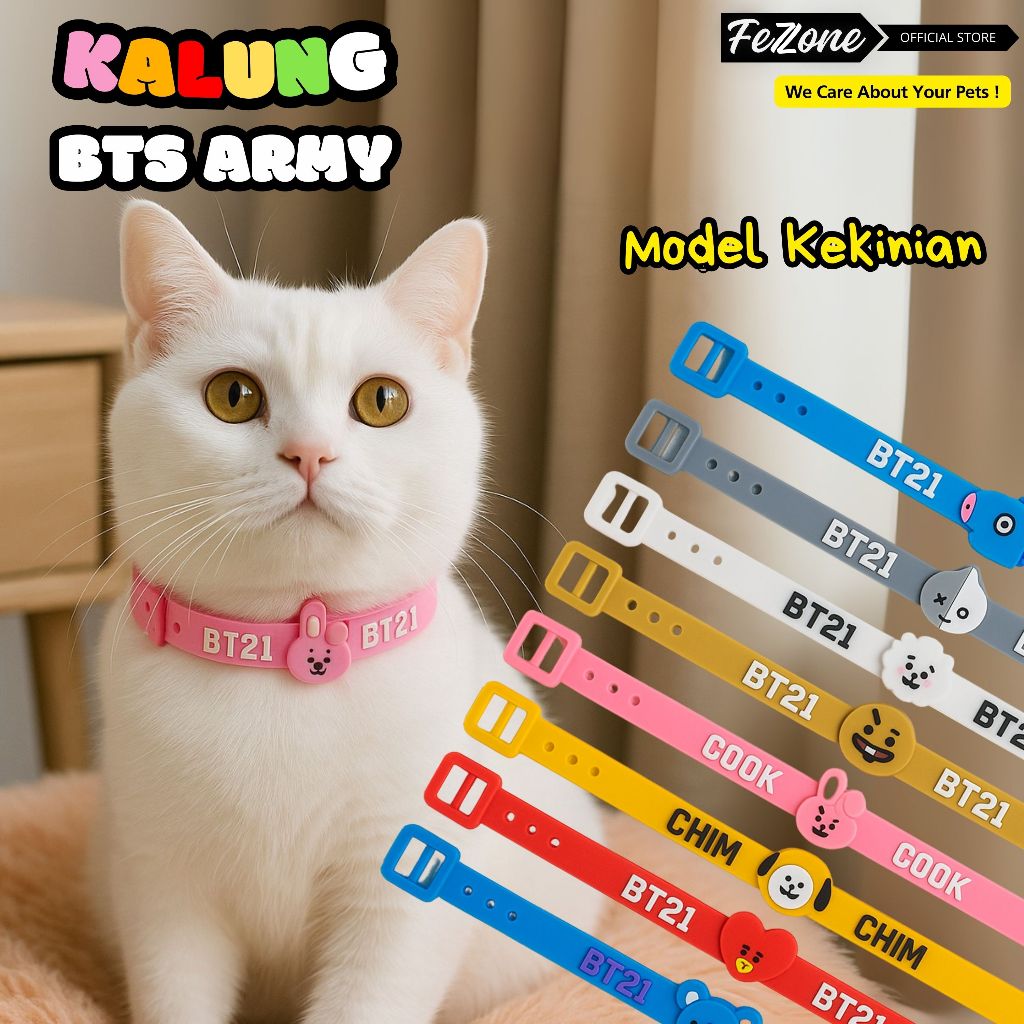 Kalung Bts Kucing BT21 FEZONE
