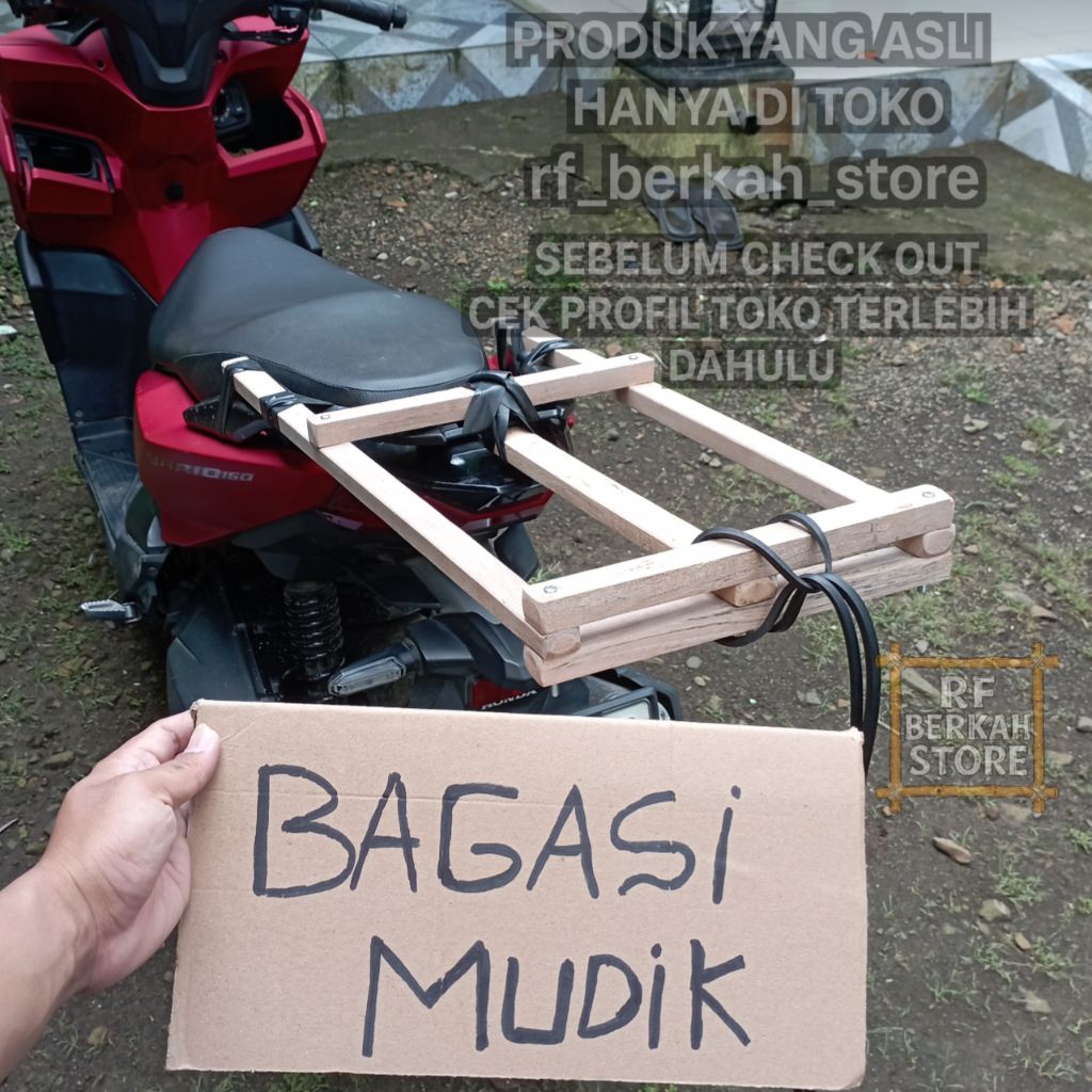 Bagasi Motor Bagasi Mudik Bagasi tambahan untuk motor Bagasi kayu Bagasi Paket