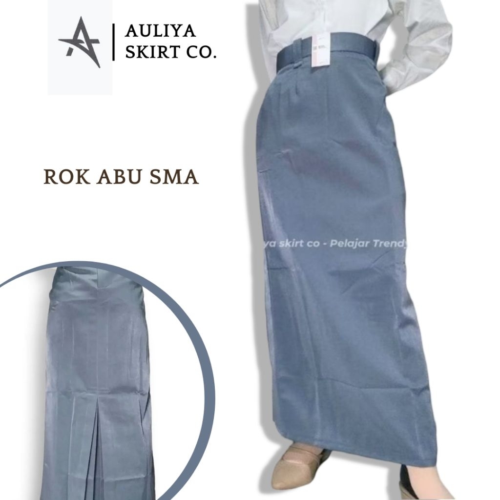 Rok Span Belah Belakang Abu SMA