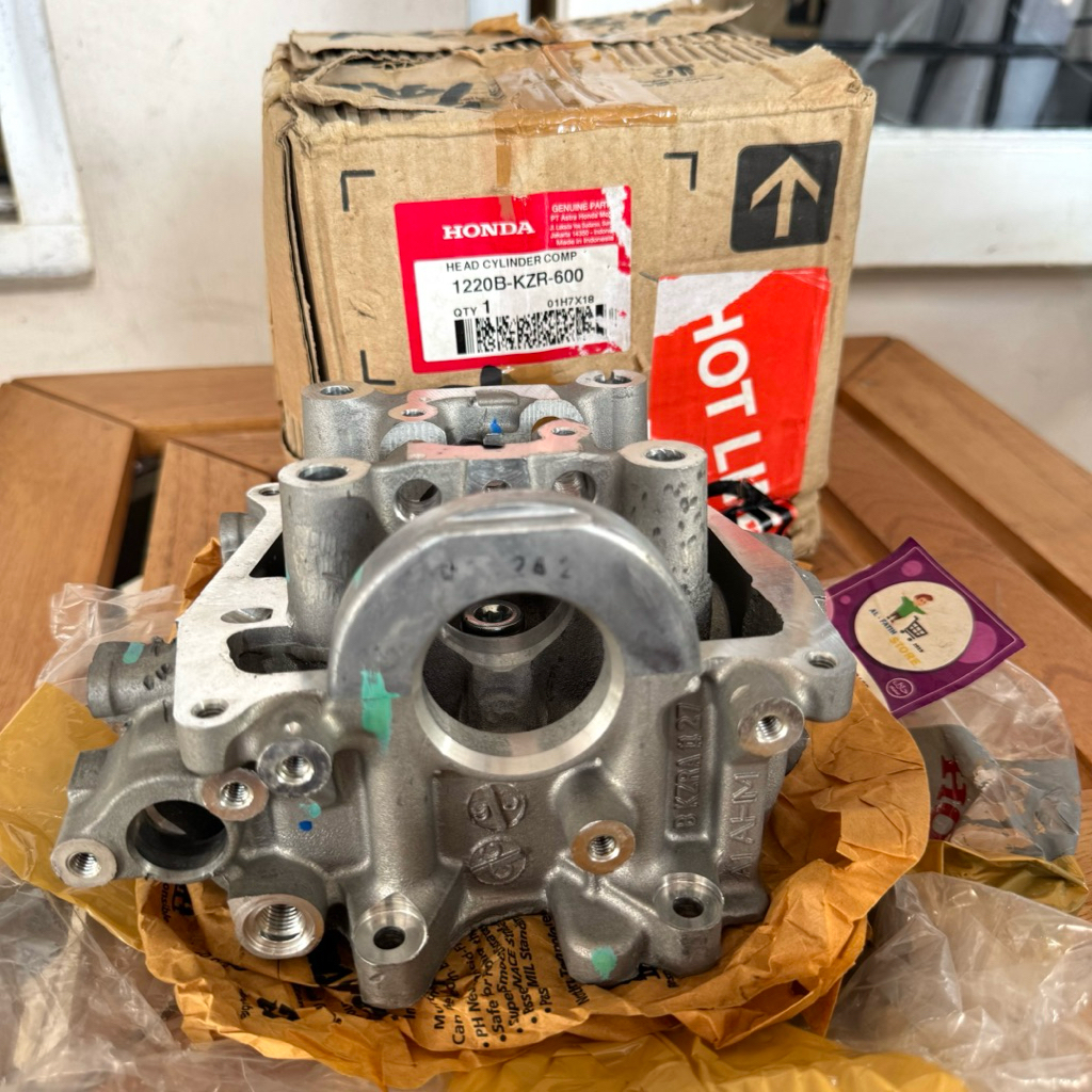 Blok Silinder Head Assy Cylinder Vario Techno 125 Fi Lama Original AHM 1220B-KZR-600