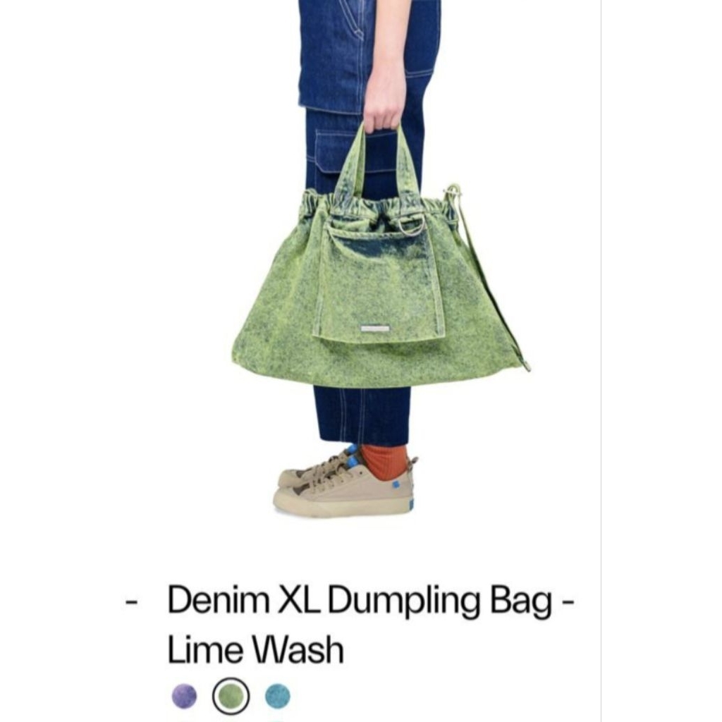 BTV Beyond The Vine Dumpling Bag Denim XL - Lime Wash