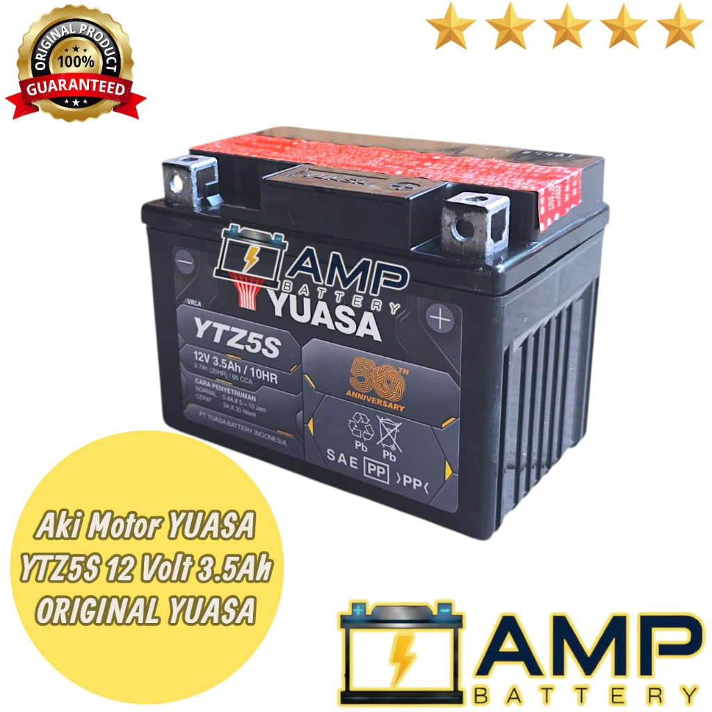 Aki Motor Xeon Mio J Soul GT M3 Mio S Gear YUASA YTZ5S MF Aki kering ORIGINAL
