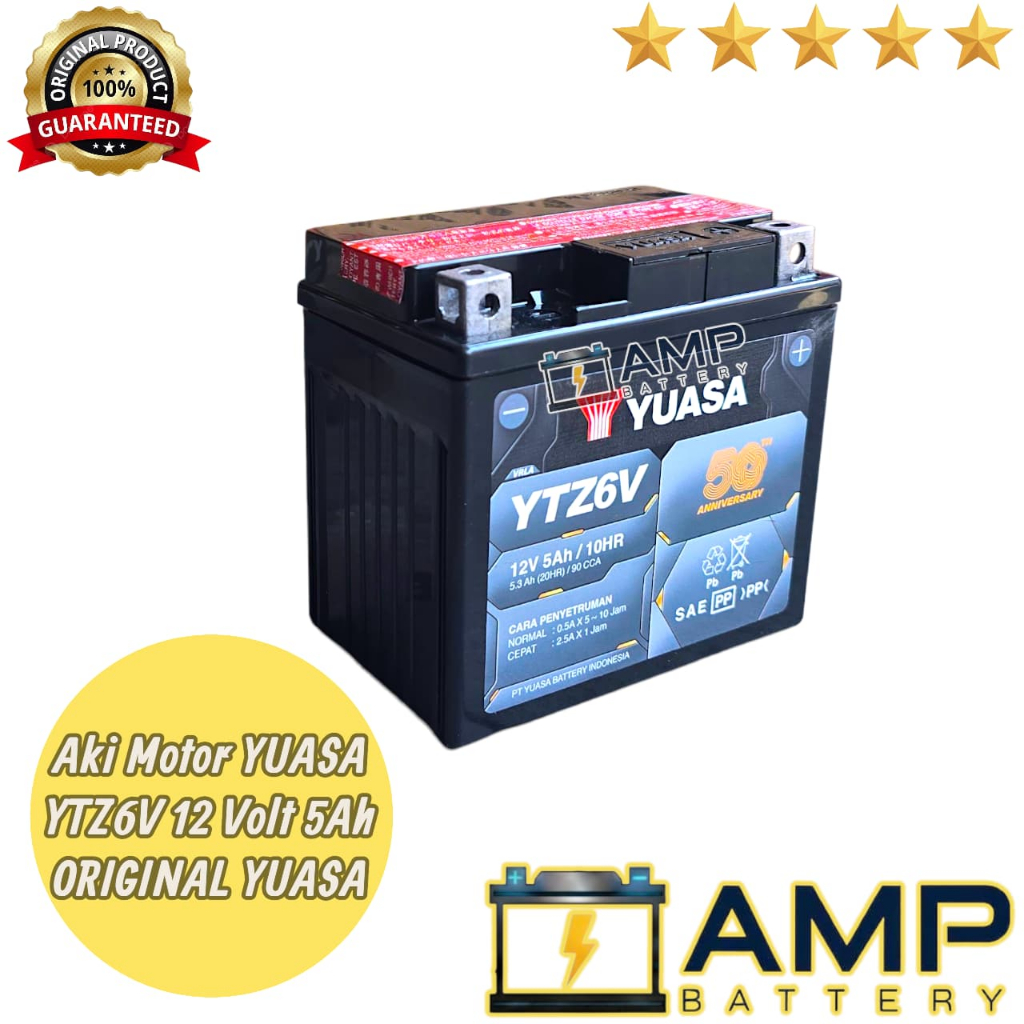 AKI MOTOR YUASA YTZ6V MF AKI KERING GTZ6V MTZ6S ORIGINAL YUASA