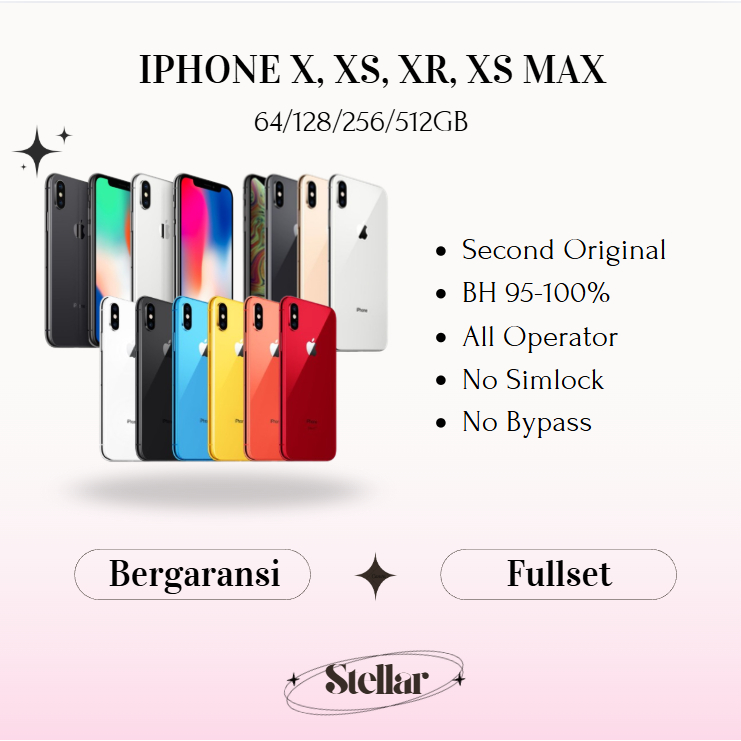 X XS XR XS MAX 64/128/256/512GB Second Fullset 100%Original