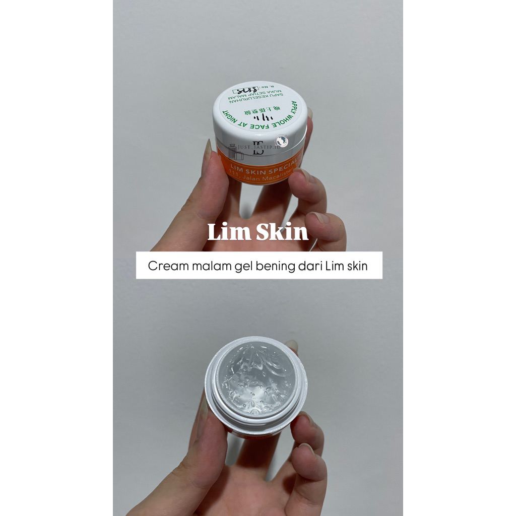 Lim skin cream malam gel bening (PO PENANG)