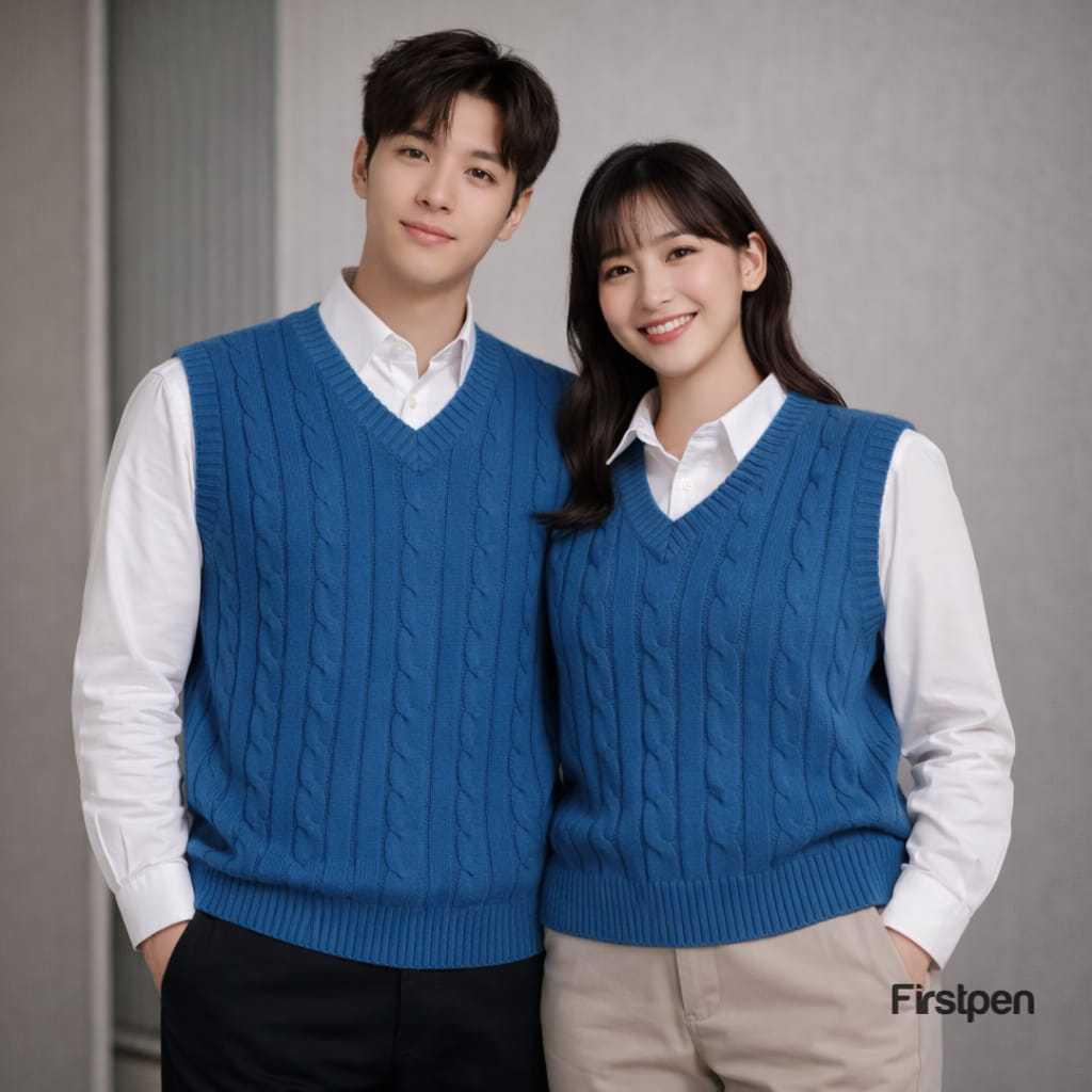 Rompi Rajut Korea Unisex Warna Pria Wanita