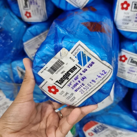 KAIN KAPAS /KAIN  FISLIN TANGERIN 2000FA DAN 1500FA /LEM KAPAS UNTUK KONVEKSI V