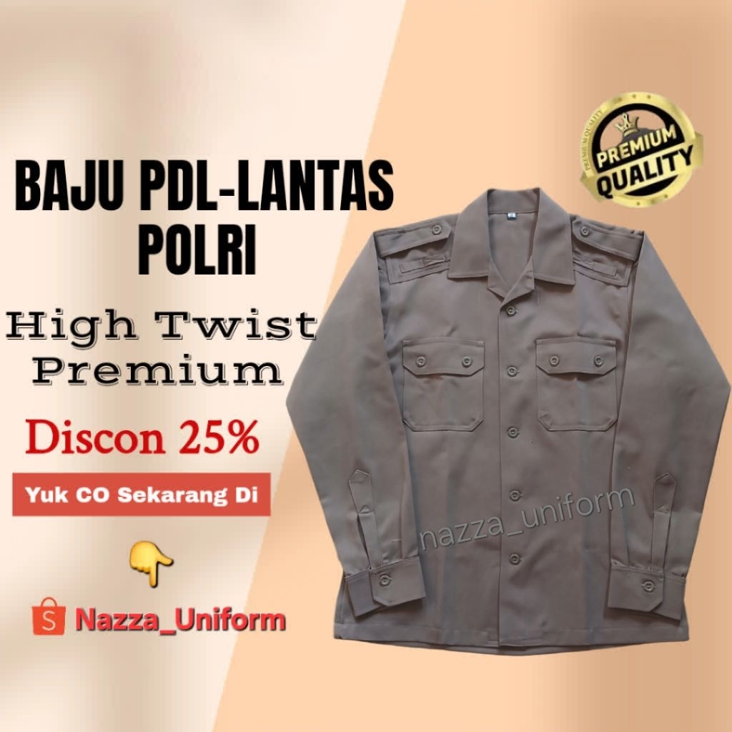 BAJU PDL_LANTAS/POLANTAS POLRI TERBARU High Twist PREMIUM