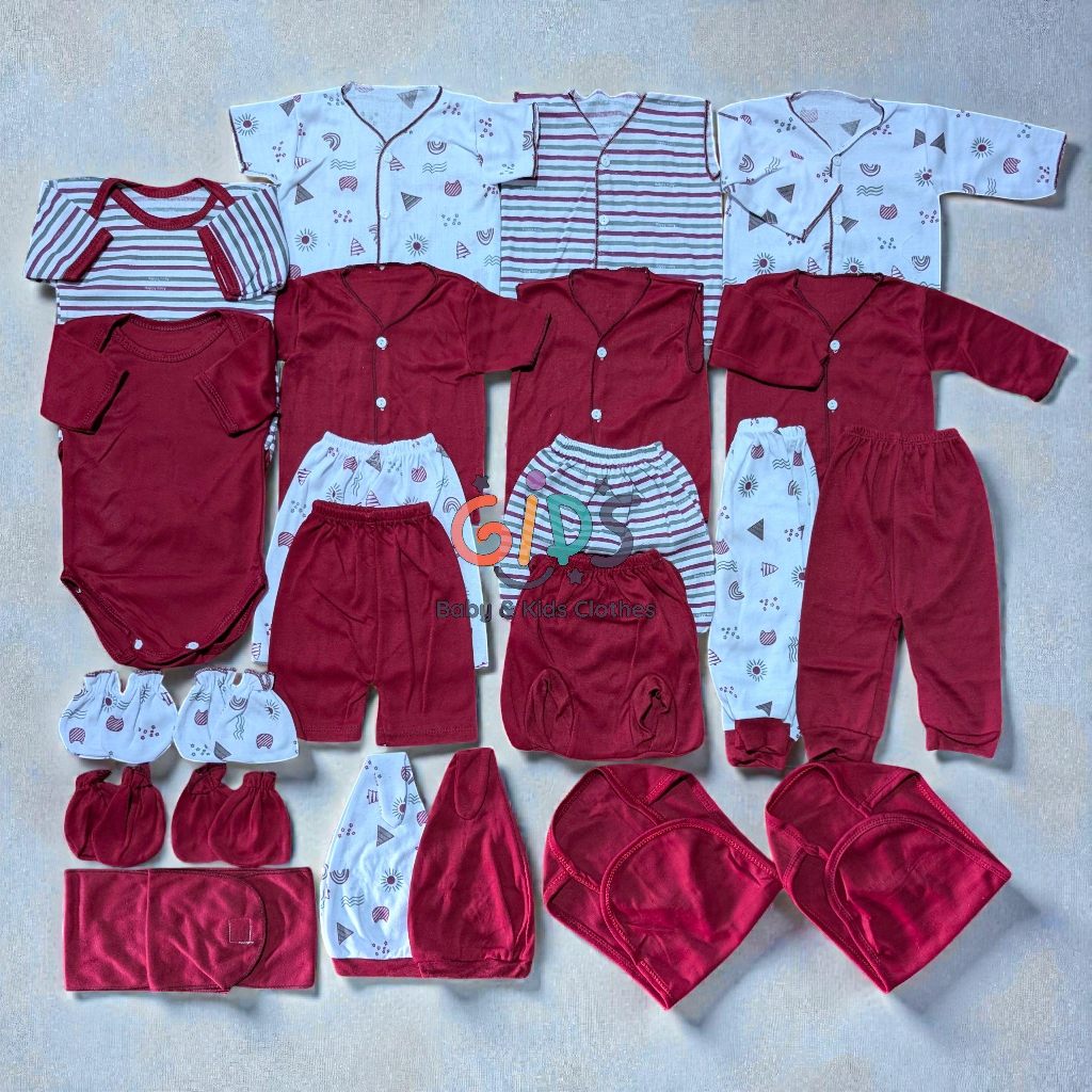 Gulden Baby Baju Bayi Baru Lahir Laki-laki 40 Pcs Paketan Brojol Lengkap Set Newborn Boy