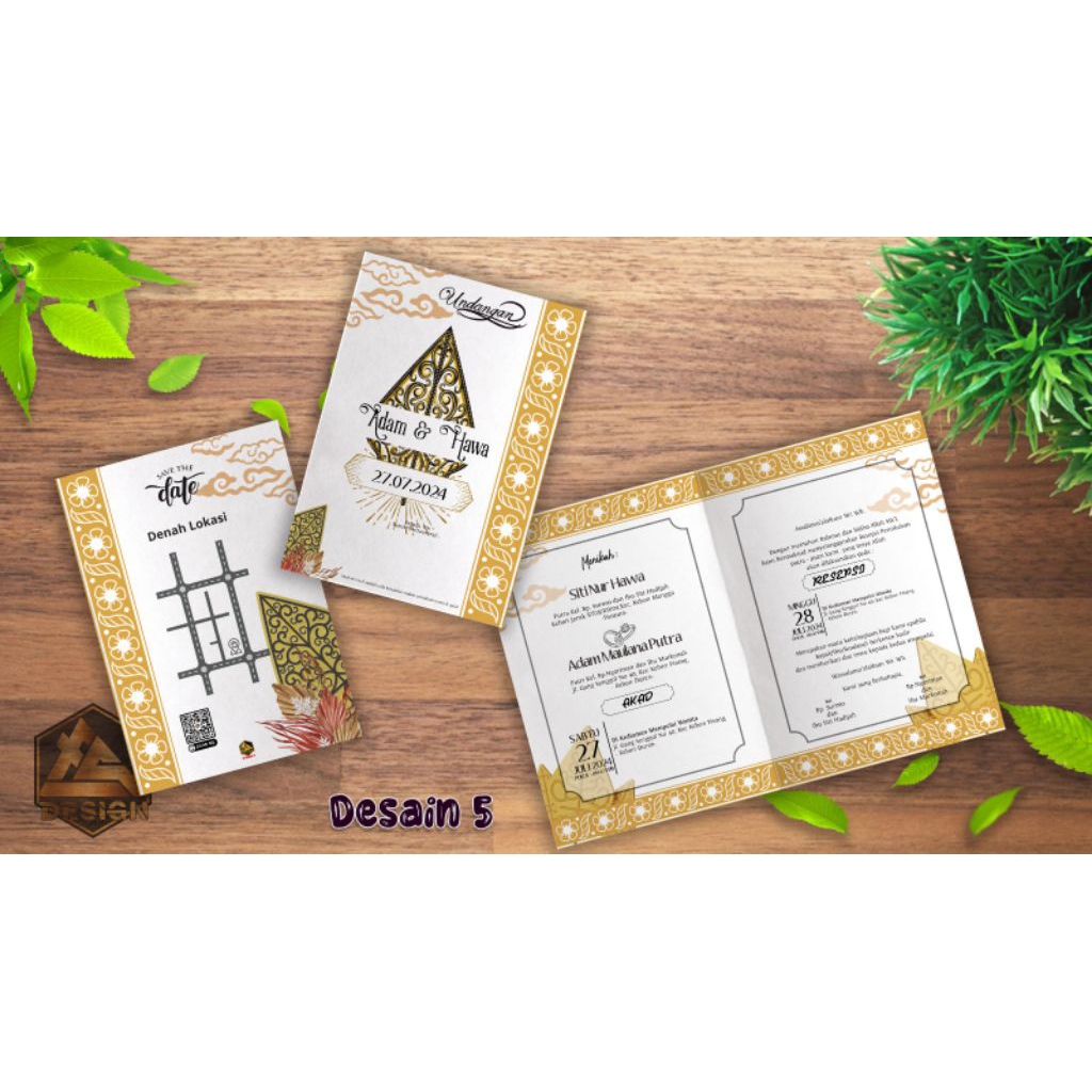 Undangan Nikah model Jawa 02 Murah & mewah 100 lembar