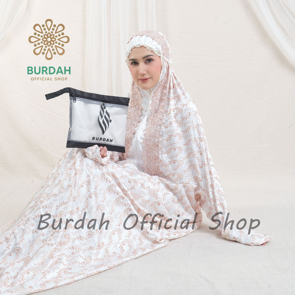 BURDAH - Mukena Terusan Dewasa Sutra Paris  Prada Cataline